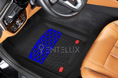 Ford Ranger 2008-2009 Model ile Uyumlu 3D Havuzlu Mavi-Siyah Paspas