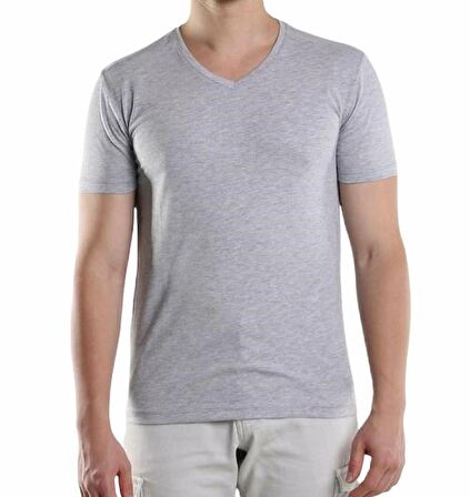 Erkek Pamuk+likralı Düz Tişört