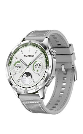 Huawei Watch 20MM Dikiş Desenli Dokuma Silikon Kordon