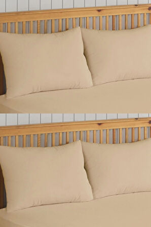 4 Adet Kahverengi Fermuarlı Sıvı Geçirmez Yastık Alezi Yastık Koruyucu