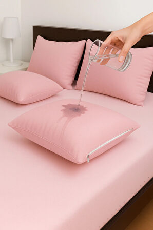 2'li Fermuarlı Sıvı Geçirmez Yastık Alezi Yastık Koruyucu