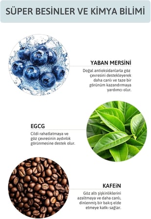 Torbalanma Karşıtı Ve Göz Çevresi Aydınlatıcı Göz Altı Bakım Serumu Caffeine%5%2 Hyaluronic Acid