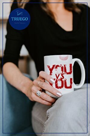 Baskılı Kupa Bardak Seramik Mug - You vs You