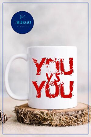Baskılı Kupa Bardak Seramik Mug - You vs You