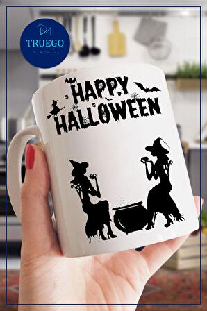 Baskılı Kupa Bardak Seramik Mug - Happy Halloween