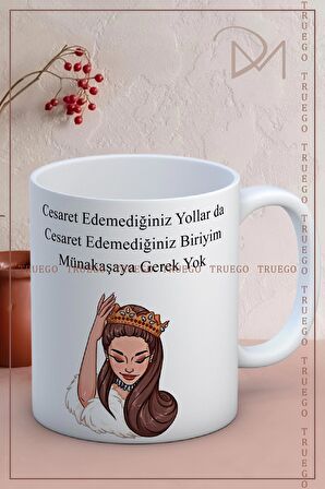 Baskılı Kupa Bardak Seramik Mug - Münakaşaya Gerek Yok...