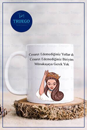 Baskılı Kupa Bardak Seramik Mug - Münakaşaya Gerek Yok...