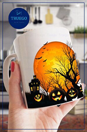 Baskılı Kupa Bardak Seramik Mug - Ürpertici Gece Halloween