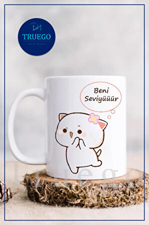 Baskılı Kupa Bardak Seramik Mug - Beeni Seviyüüür