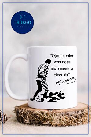 Baskılı Kupa Bardak Seramik Mug - Öğretmenler Yeni Nesil Sizin Eseriniz Olacakır