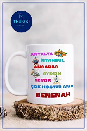 Baskılı Kupa Bardak Seramik Mug - BENENAH