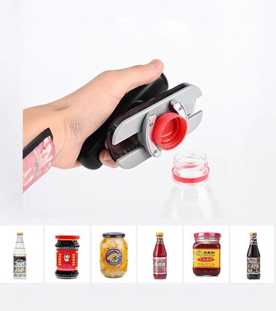 Ayarlanabilir Ergonomik Evrensel Kavanoz Pet Şişe Kapağı Açıcı Güçlü Tutuş Kaydırmaz Sap
