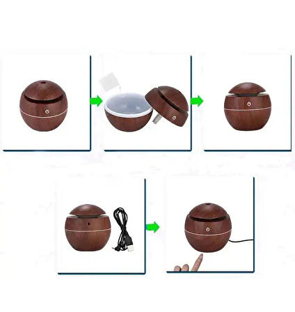 130ML Hava Nemlendirici Aromaterapi Mini Hava Nemlendirici Difüzör Buhar Makinesi