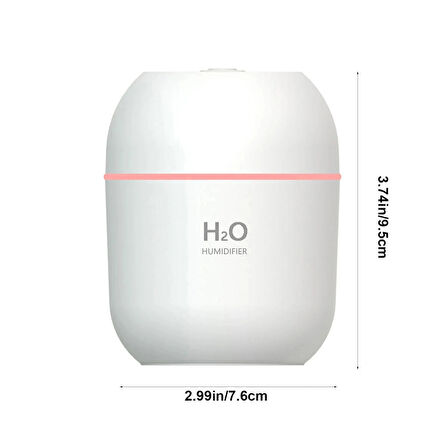 220ML Aromaterapi Mini Hava Nemlendirici Ultrasonik Difüzör Buhar Makinesi