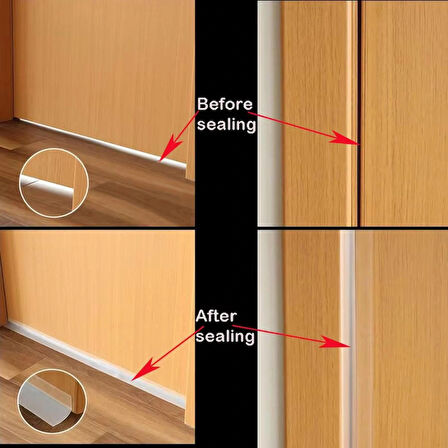 2-Li Hava Geçirmez Kapı Altı Pencere Bandı Böcek Önleyici Şeffaf 38MM Şerit Bant 3metre