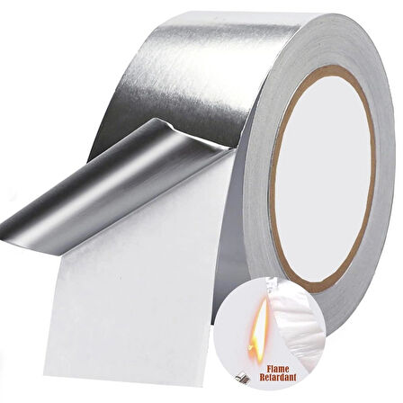 Alüminyum Folyo Bant Yanmaz Kombi Soba Borusu Bandı 48MM x 5m