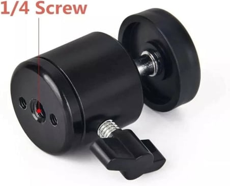Coverzone Tripod 90° Yönlendirme Aparatı 360 Derece Dönebilen Başlık Tüm Tripodlara Uyumlu Metal Mafsal Aparatı