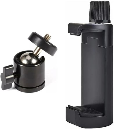 Coverzone Tripod 90° Yönlendirme Aparatı 360 Derece Dönebilen Başlık Tüm Tripodlara Uyumlu Metal Mafsal Aparatı