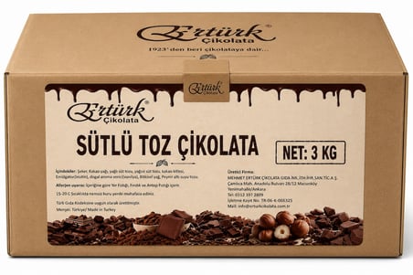 Ertürk Toz Çikolata Sütlü 3 KG