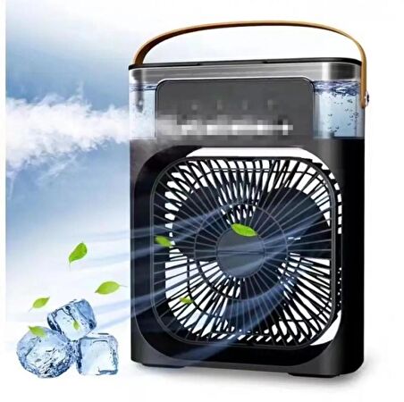 Masaüstü Taşınabilir Buzlu Vantilatör Su Soğutmalı Led Işıklı Soğutucu Fan Aır Cooler Fan