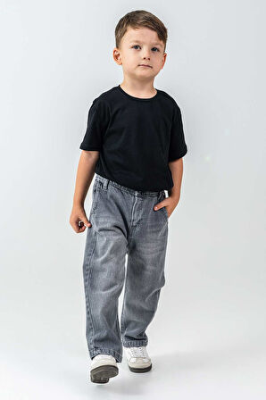 Çift Cepli Lastikli Bel Rahat Erkek Çocuk Pantolon