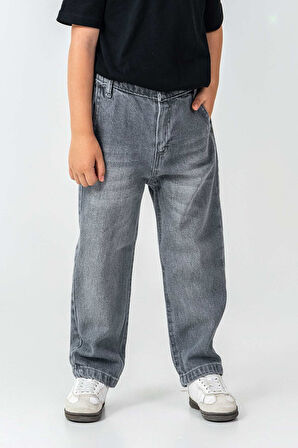 Çift Cepli Lastikli Bel Rahat Erkek Çocuk Pantolon