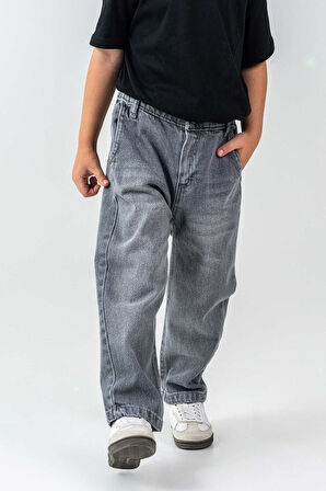 Çift Cepli Lastikli Bel Rahat Erkek Çocuk Pantolon