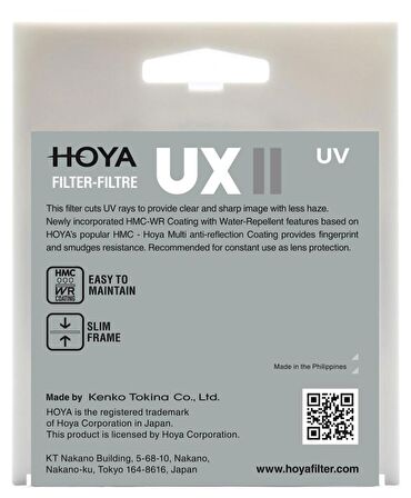 Hoya 49mm UX II UV Filtre