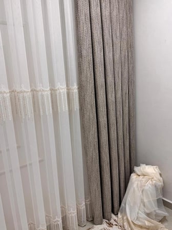 NİVEMESHOME 2571 V -117 REİNA  GOLD 1/3 PİLELİ BAMBU TÜL PERDE