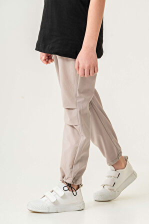 Cepli Lastikli Bel Naylon Kumaş Erkek Çocuk Pantolon