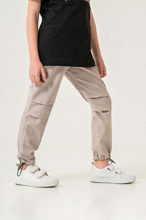 Cepli Lastikli Bel Naylon Kumaş Erkek Çocuk Pantolon