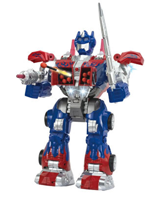 Toycraft Uzaktan Kumandalı Sünger Atan Işıklı Sesli Transformers Dev Robot (ITEM KOD : 6020/6021) MAVİ