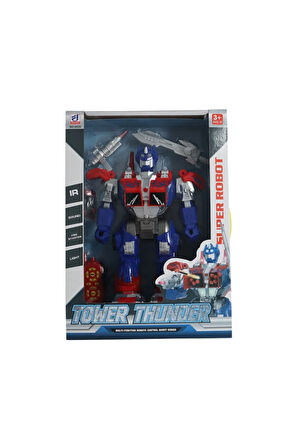 Toycraft Uzaktan Kumandalı Sünger Atan Işıklı Sesli Transformers Dev Robot (ITEM KOD : 6020/6021) SARI