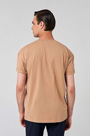 Comfort Bej %100 Pamuk T-shirt 6HC14ORT02006
