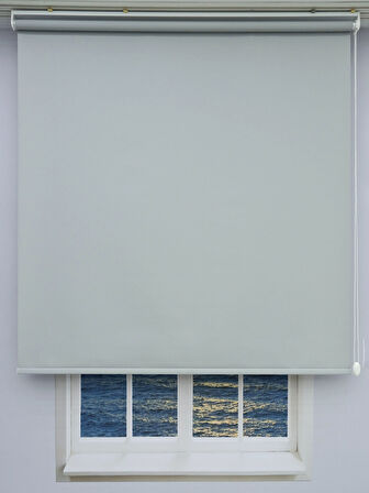 Düz Stor Perde - Kalın Mat Stor Güneşlik Kumaş (Keten) - Alüminyum Kasa ve Boru - Eteği DİLİMSİZ/DÜZ