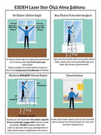 Lazer Stor Perde - Renkli Çıta Detaylı