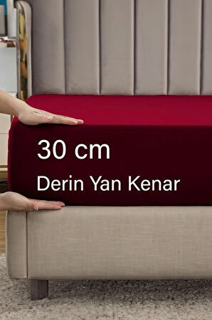 | Ranforce | Pamuklu Tek / Çift Kişilik Bordo Lastikli Çarşaf | 14 Renk | Fıtted |