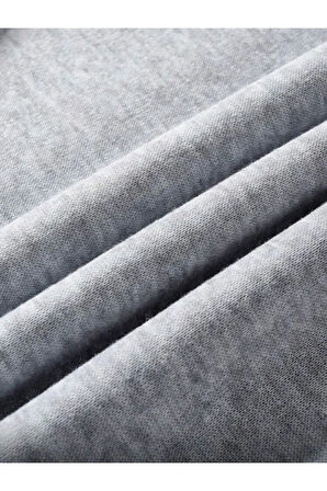 Çiçekler Baskı Detaylı Bisiklet Yaka İçi Polarlı Sweatshirt