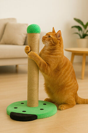 Reyo Pet Uğur Böceği Kedi Tırmalama Platformu Yeşil