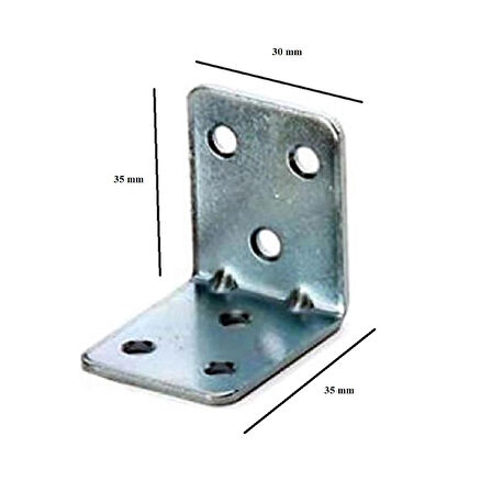 L Masa Gönyesi 30x35x35 mm 5 Adet Bağlantı Aparatı Paslanmaz Çelik 