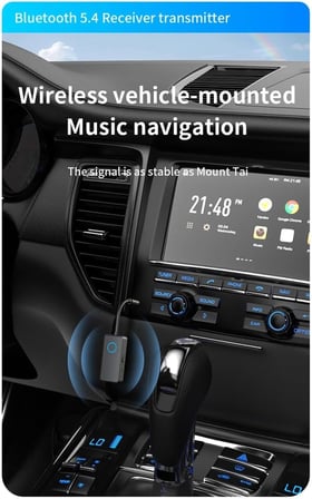 Bluetooth 5.4 Ses Alıcı &amp; Verici – 2’si 1 Arada AUX Adaptör, 3.5mm Jak, USB-C Şarj, 15m Kablosuz Menzil, 180mAh Batarya, Araç &amp; Ev Hoparlör için Kablosuz Müzik Adaptörü | M30