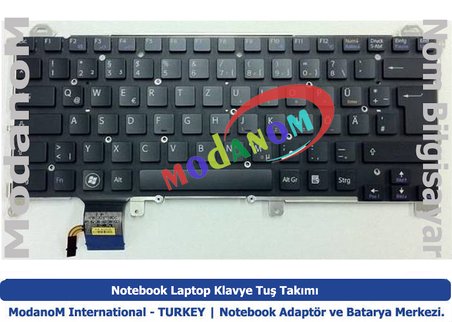 Sony Vaio VPC-Z12HGX Klavye Siyah Türkçe Işıklı