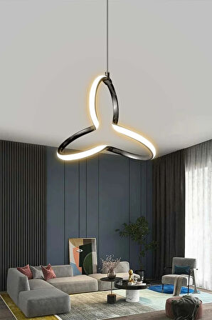 Yonca Modern Sarkıt Led Avize 1 Yıl Garantili - Beyaz Işık