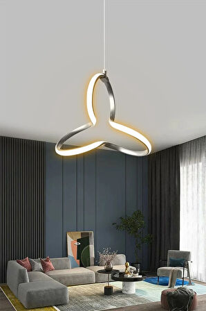 Yonca Modern Sarkıt Led Avize 1 Yıl Garantili - Beyaz Işık