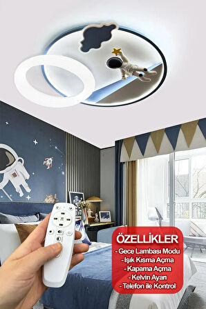 Reina Plafonyer İthal Çocuk Odası Kumandalı Led Avize