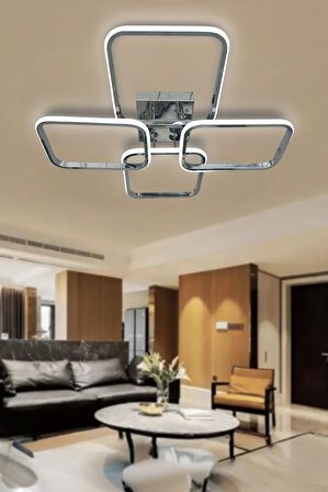 4'lü Kare Plafonyer Led Avize 