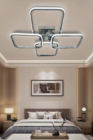4'lü Kare Plafonyer Led Avize 