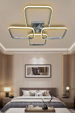 4'lü Kare Plafonyer Led Avize 