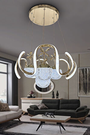 Arya Kristal Cam 4 Top Led Avize 