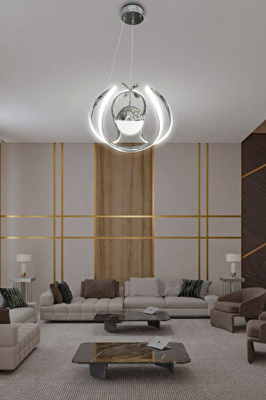 Arya Tek Toplu Led Avize 2 mt - Salon & Oturma Odası Avizesi